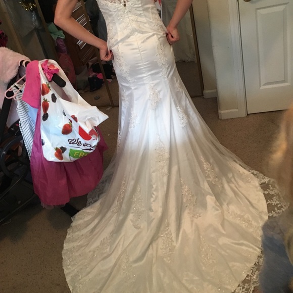 Size 4 never been worn or altered wedding dress! - Picture 4 of 7